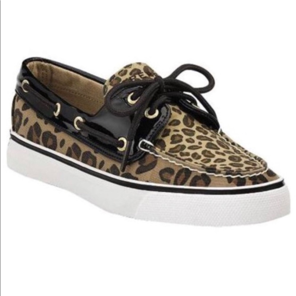Sperry cheetah top sliders
